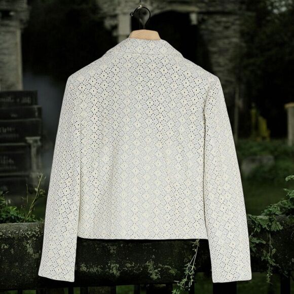 ANTHROPOLOGIE Dolan Left Coast Women’s Rossi Eyelet Moto Jacket in the Size M - Picture 2 of 16